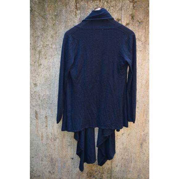 Alice + Olivia Navy Wool Cashmere Open Front Cardigan XS - Picture 3 of 3